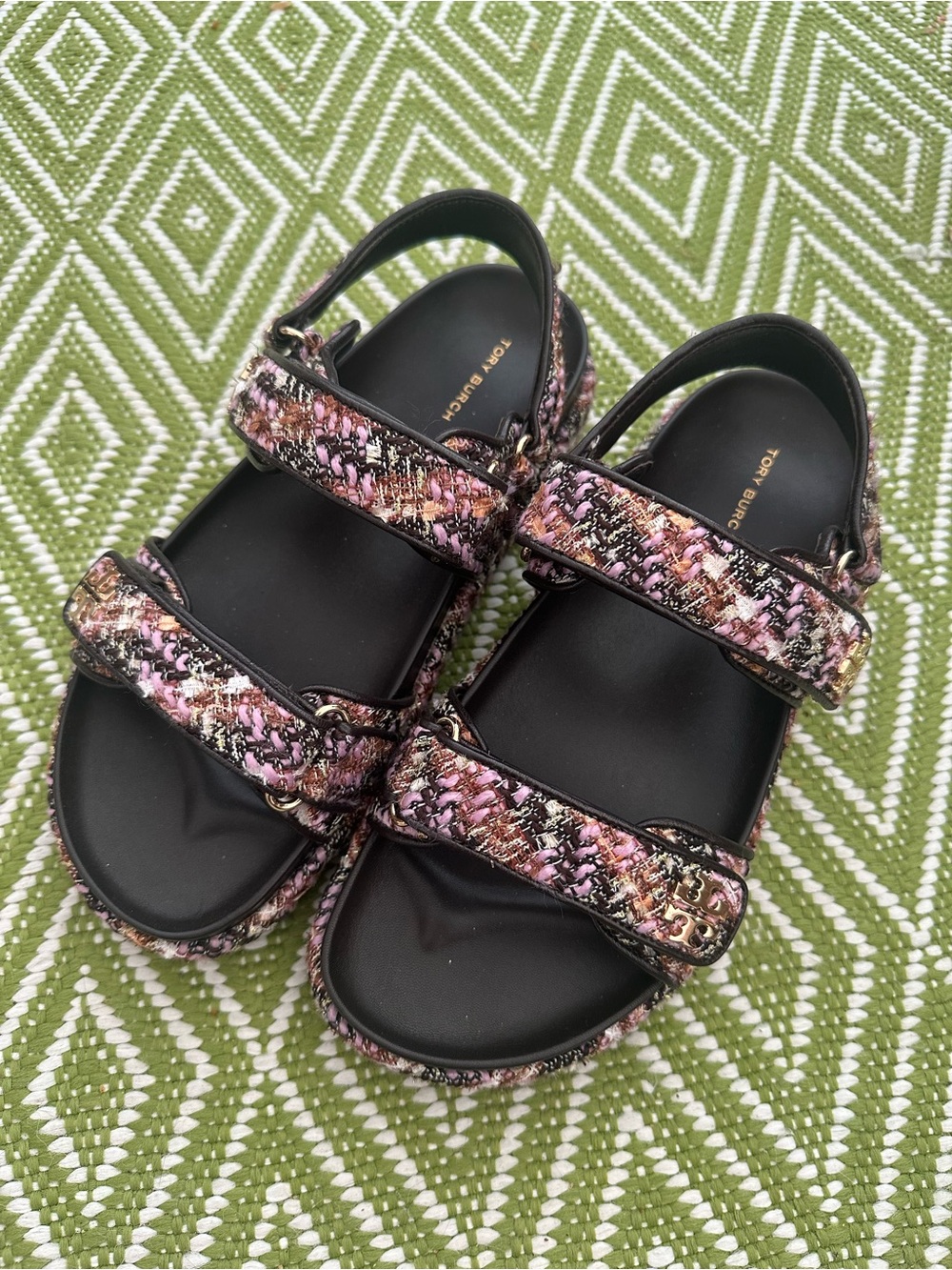 Tory Burch Kira Sport Sandal / Kira Tweed Platform Sport Sandal - Rose color